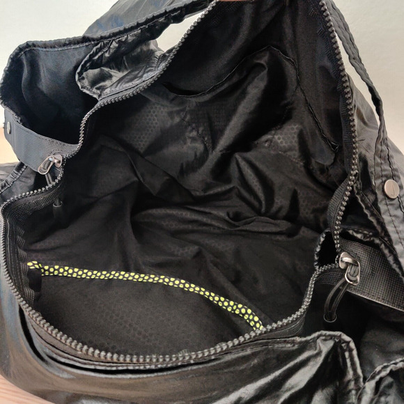 Nike Victory Gym Tote Duffle Workout Bag Shiny Black Travel Trip BA4905-001 Rare - Picture 11 of 16